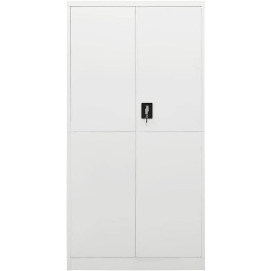 Ce meuble de rangement combine des elements metalliques et l'organisation des objets