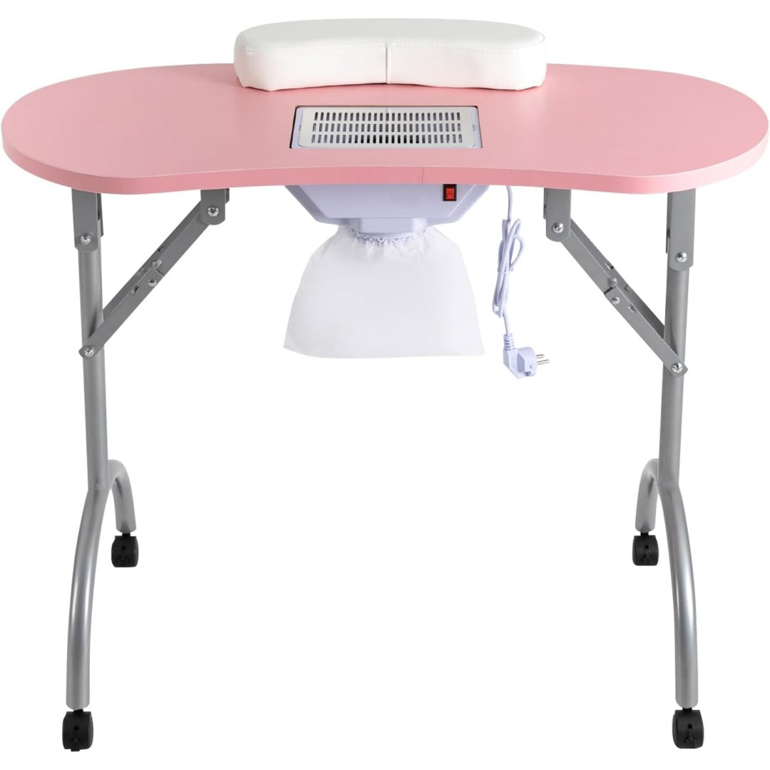 Cet aspirateur pour manucure associe une puissance annoncee de 5,5 W et une structure pliable