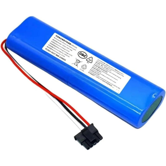 Accumulateur rechargeable, coloris bleu et blanc, avec une alimentation rechargeable